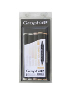 GRAPH'IT Marker mit Rund- / Keilspitze Alkohol-basiert, 5er Set - Skin Tones