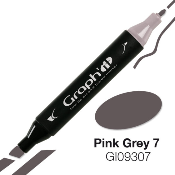 GRAPHIT Marker mit Rund- / Keilspitze Alkohol-basiert, Farbe: Pink Grey 7 (9307)