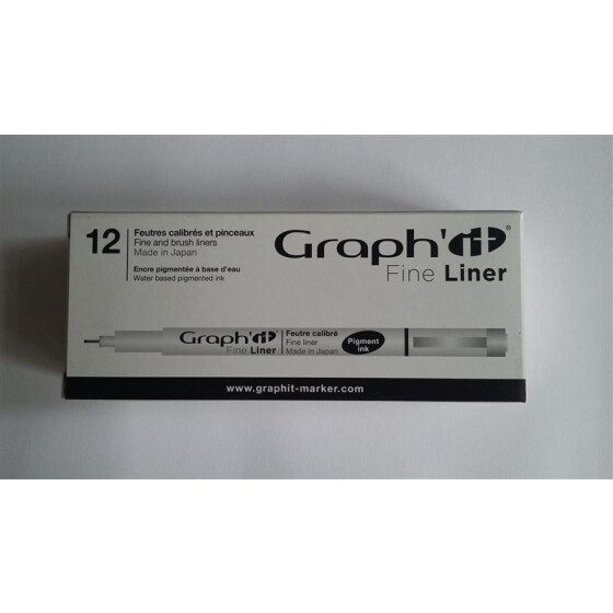 GRAPH`IT Brush liner - Dark grey Pigmentliner Brush