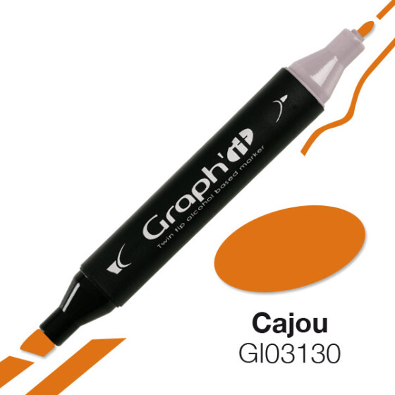 GRAPHIT Marker mit Rund- / Keilspitze Alkohol-basiert, Farbe: Cajou (3130)