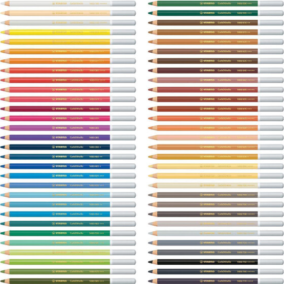 Pastellkreidestift - STABILO CarbOthello - 60er Holzkoffer - mit 60 verschiedenen Farben