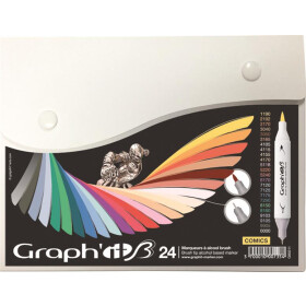 GRAPH'IT Marker Brush & Extra Fine 24er Set - Comics