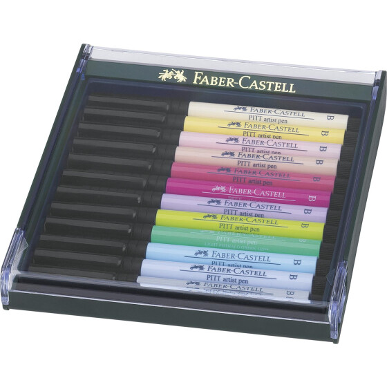 Tuschestift PITT Artist Pen B Pastelltne - 12er Kassette