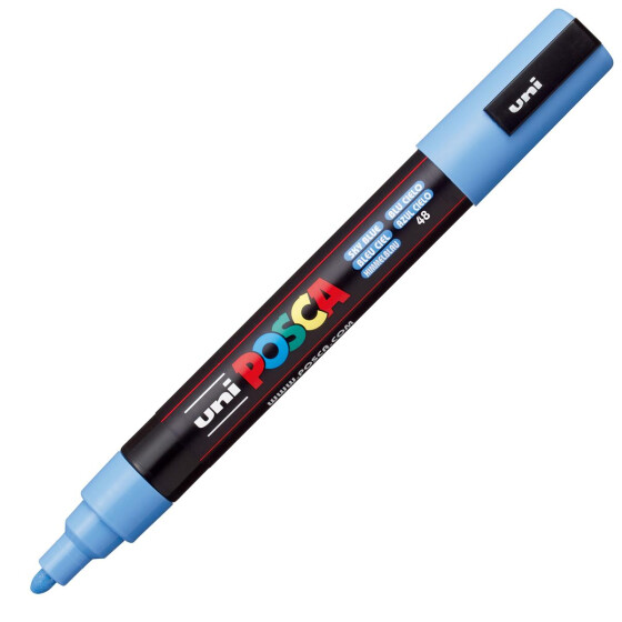 Marker POSCA PC-5M mittelfein Rundspitze 1,8-2,5 mm - himmelblau