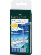 Tuschestift PITT Artist Pen Brush Blue 6er Etui