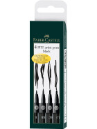 Tuschestift PITT® Artist Pen 8er Farbe 199 - schwarz - 4er Etui verschiedene Strichbreiten