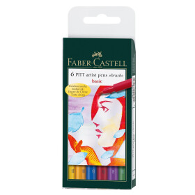 Tuschestift PITT® Artist Pen B Basic 6er Etui