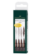 Tuschestift PITT® Artist Pen 4er Set Farbe 175 - sepia dunkel