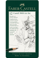 Bleistift Castell 9000 - 8B-2H, 12er Art Metalletui