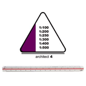Dreikantmaßstab Teilung 4 - Architekt