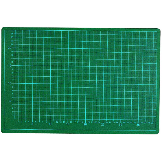 Schneideunterlage 60x45 grün / grün, cm-Raster