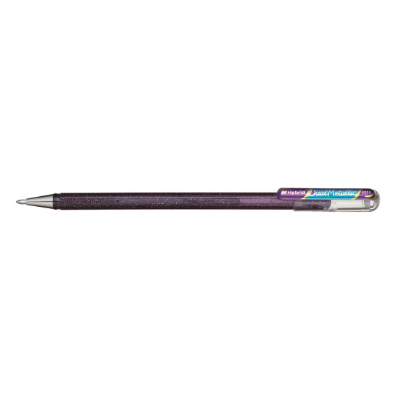 PENTEL Gel-Tintenroller Glitzer Dual 0,5mm Dual Metallic violett+me.bl