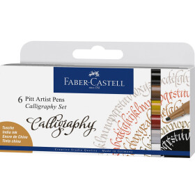 Tuschestift PITT Artist Pen Calligrafie 6er Etui