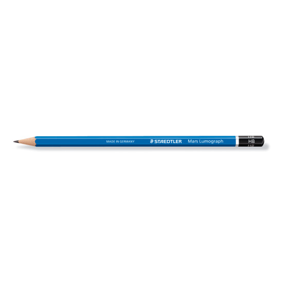 Bleistift Mars® Lumograph® - 12 Metalletui sortiert: 8b - 2H