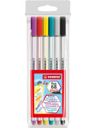 STABILO Pen 68 brush 6er Kunststoffetui
