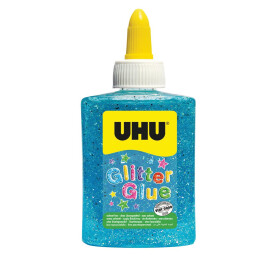 UHU Glitter Glue 90g Flasche - blau