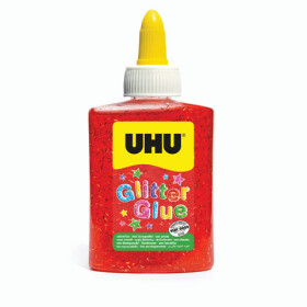 UHU Glitter Glue 90g Flasche - rot