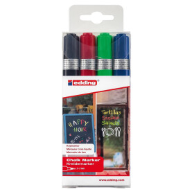 Kreidemarker e-4095 Rundspitze 2-3mm - 4er Set sort.