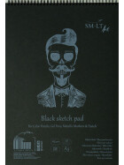 Spiralskizzenblock Authentic - schwarzes Papier, DINA3, 30 Blatt, 165 g/qm