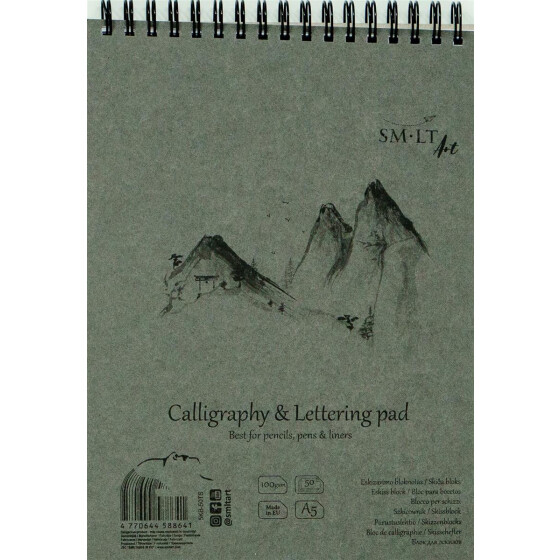 Spiralblock Authentic - Calligraphy & Lettering Papier, DINA5, 50 Blatt, 100 g/qm