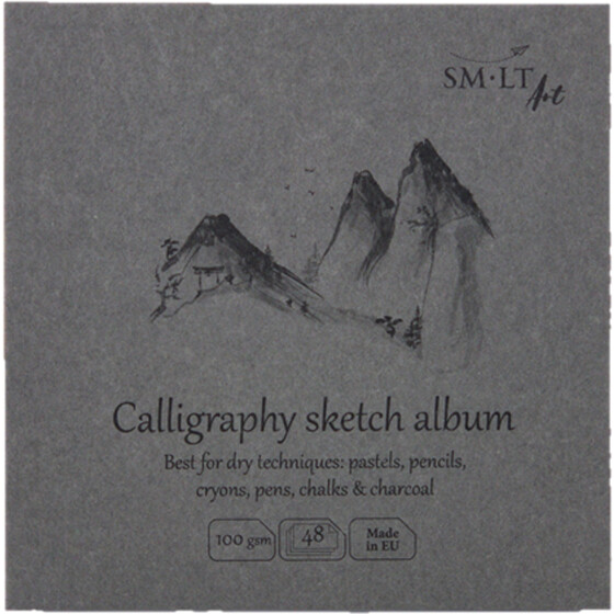 Skizzenbuch Authentic 14x14 cm, Kalligraphie Papier, 48 Blatt, 100 g/qm