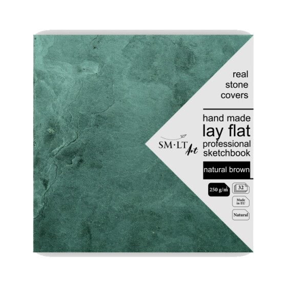 Skizzenblock Profi Layflat mit naturbrauem Cover, 195x195 cm, 32 Blatt, 250 g/qm