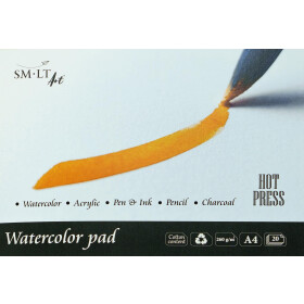 Traditioneller Aquarellblock A4 - Hot-Press, 20 Blatt,...