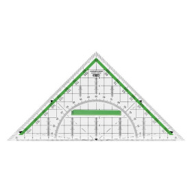 TZ-Dreieck 25cm Polystyrol glasklar grün hinterlegt