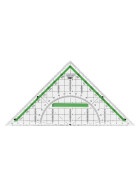 TZ-Dreieck 25cm Polystyrol glasklar grün hinterlegt