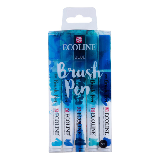 Ecoline Brushpen 5er Set Blau