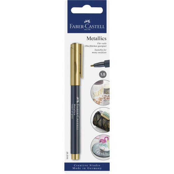 Marker Metallics 1,5mm Spitze - heart of gold Blisterkarte