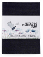 Aquarell Leporello, 300 g/qm 100% Cotton, 10,5x14,8 cm - 8 gefaltet Seiten