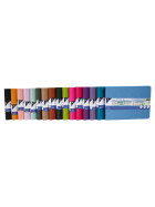 Skizzenbuch A5 quer - 160 Seiten, 140 g/qm, Hardcover, Gummiband - 16 Farben