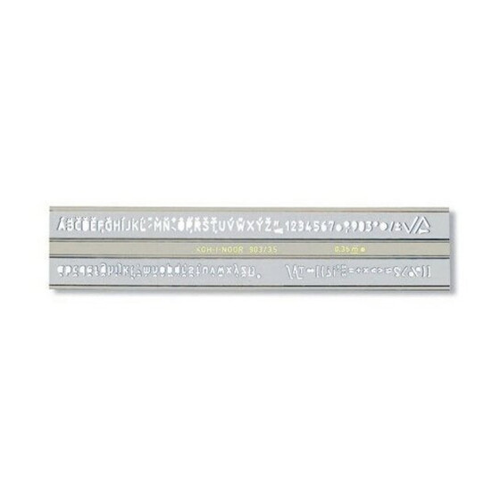 Schriftschablone ISONORM 3,5 mm -Transparent Rauchfarbig