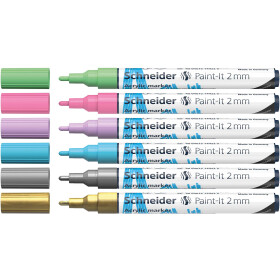 Acrylmarker Paint-It 310 2mm - 6er Set Metallic- /...