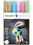 Acrylmarker Paint-It 310 2mm - 6er Set Metallic- / Pastellfarben