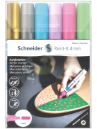 Acrylmarker Paint-It 320 4mm - Set 2 6er Etui, farbig sortiert