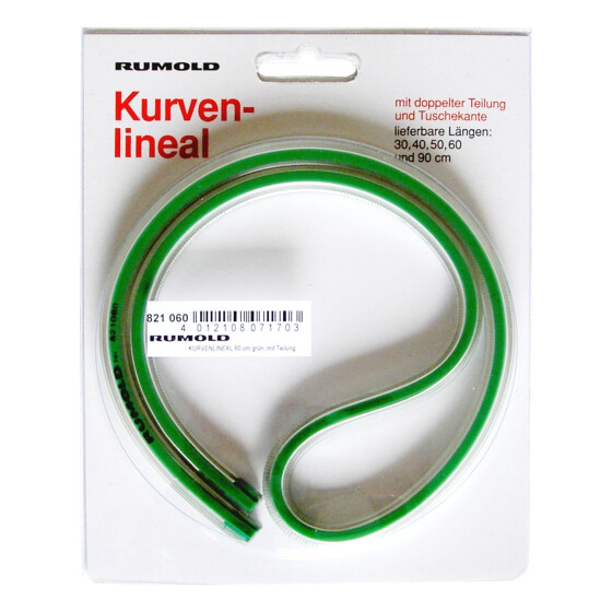 Kurvenlineal  60 cm, MIT Teilung