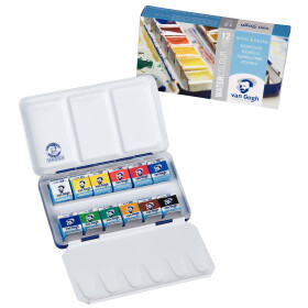 Van Gogh Aquarell-Set im Metallkasten mit 12 Farben in...